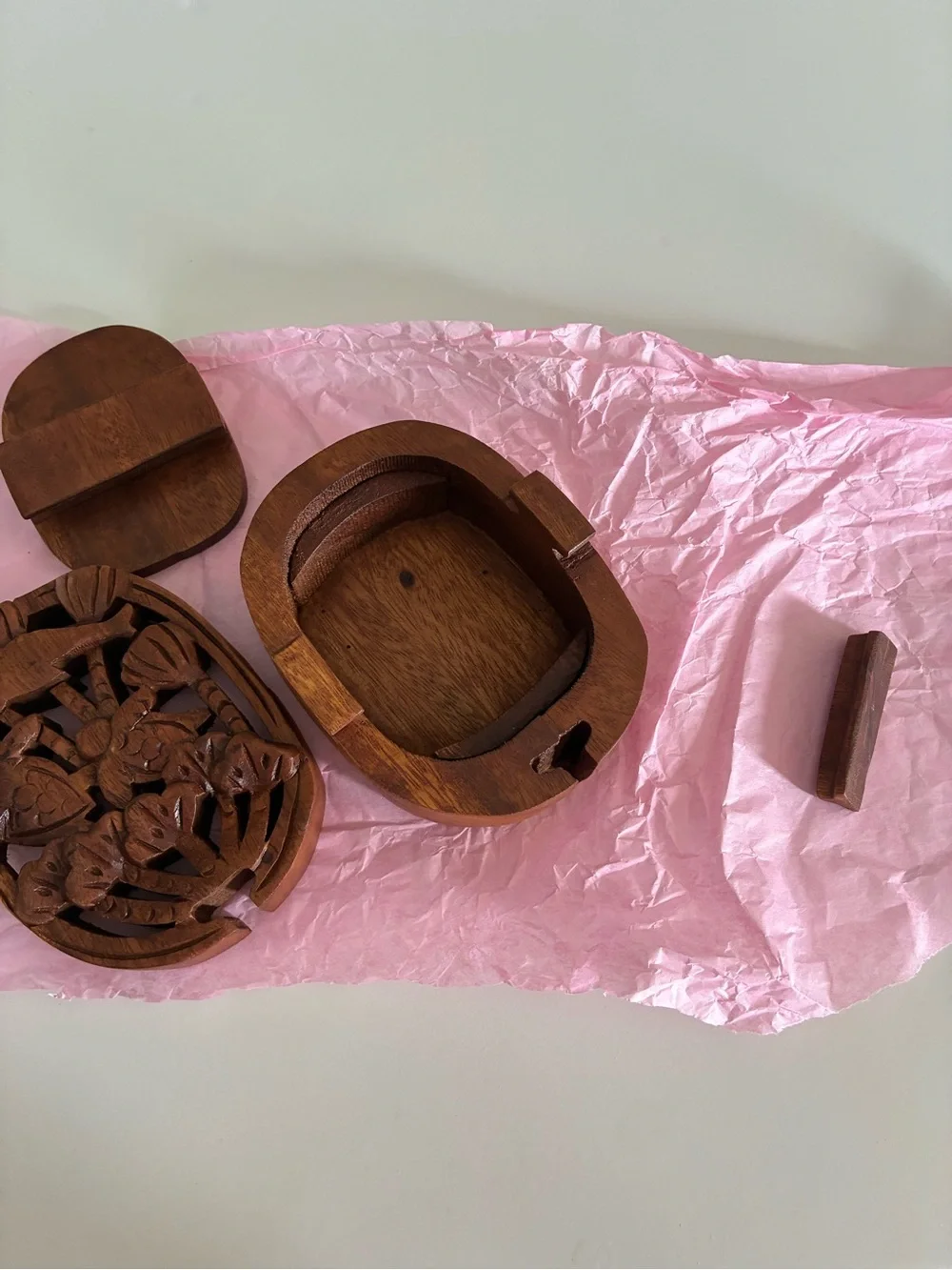 Hand-Carved Balinese Wood Keepsake Box – Turtles, Dolphins & Floral Design